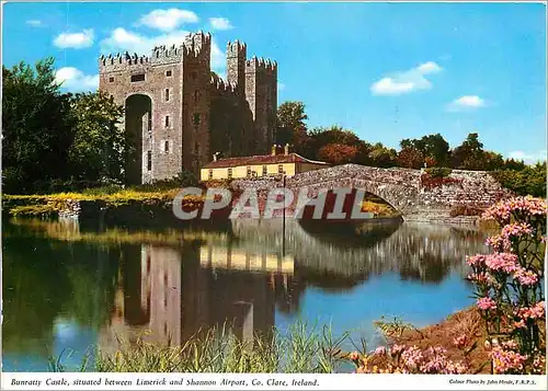 Moderne Karte Bunratty Castle situated between Limerick and Shannon Airport Co Clare Ireland