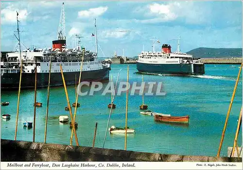Cartes postales moderne Mailboat and Ferryboat Dun Laoghaire Harbour Co Dublin Ireland Bateaux