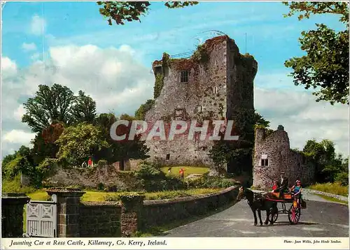 Moderne Karte Jaunting Car at Ross Castle Killarney Co Kerry Ireland