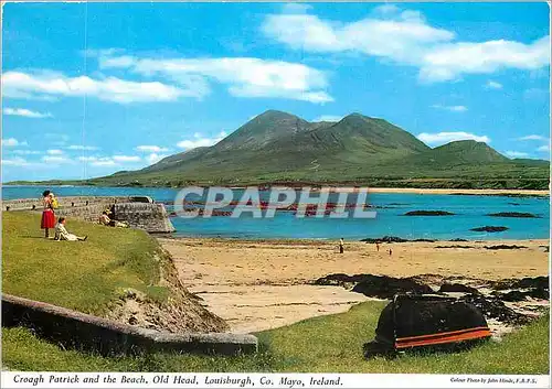 Moderne Karte Croagh Patrick and the Beach Old Head Louisburgh Co Mayo Ireland