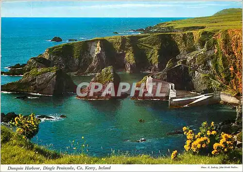 Moderne Karte Dunquin Harbour Dingle Peninsula Co Kerry Ireland