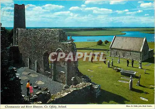 Moderne Karte Clonmacnoise and River Shannon Co Offaly Ireland