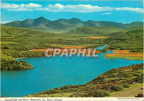 Moderne Karte Caragh Lake and Kerry Mountains Co Kerry Ireland