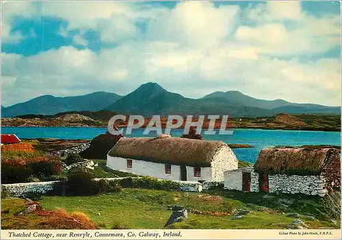 Moderne Karte Thatched cottage near Renvyle Connemara Co Galway Ireland