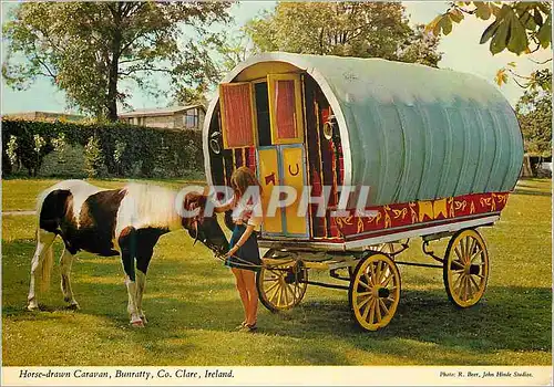 Moderne Karte Horse drawn Caravan Bunratty Co Clare Ireland