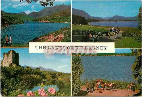 Moderne Karte The lakes of Killarney The three main lakes lie along a broad valley