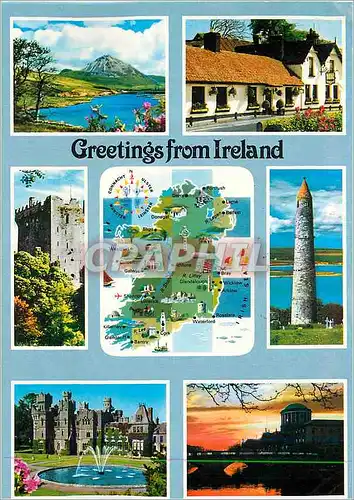 Moderne Karte Greetings from Ireland