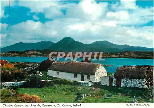 Moderne Karte Thatched cottage near Renvyle Connemara Co Galway Ireland