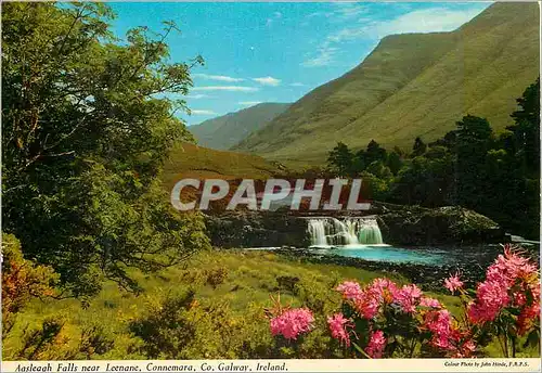 Moderne Karte Aasleagh Falls near Leenane Connemara Co Galway Ireland