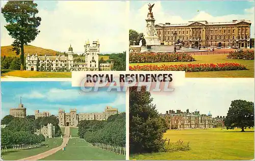 Moderne Karte Royal residences Balmoral Castle Buckingham palace Windsor Castle Sandringham house