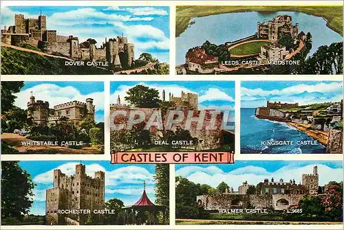 Moderne Karte Dover Castle Leeds Castle Maidstone Whitstable castle Deal Castle Kingsgate Castle Castles of Ke