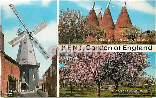 Moderne Karte Cranbrook mill Oast Houses near Tonbridge a Kentish orchard Kent Garden of England