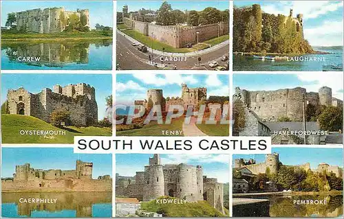 Cartes postales moderne Carew Cardiff Laugharne Oystermouth Tenby Haverfordwest Caerphilly Kidwelly Pembroke South Wales