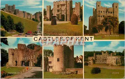 Cartes postales moderne Dover Hever Rochester Tonbridge Allington Leeds Castles of Kent