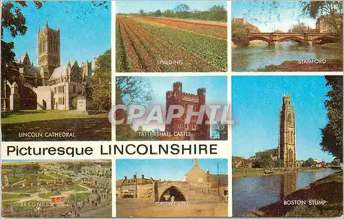 Cartes postales moderne Pitturesque Lincolnshire Lincoln Cathedral Spalding Stamford Tattershall Castle