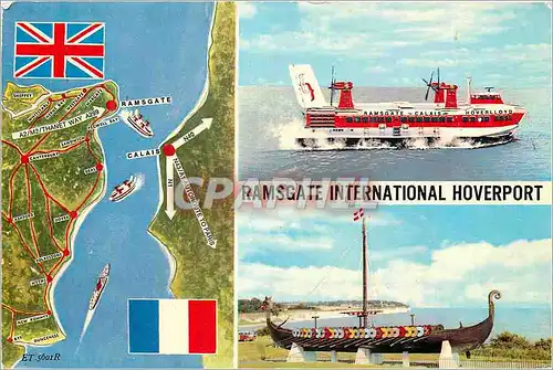 Moderne Karte Ramsgate International Hoverport Bateaux