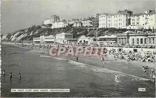 Cartes postales moderne The West Cliff and Sands Bournemouth