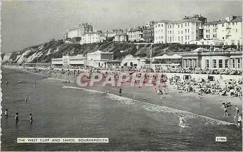 Moderne Karte The West Cliff and Sands Bournemouth