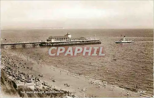 Cartes postales moderne The sands and Pier Bournemouth Bateau