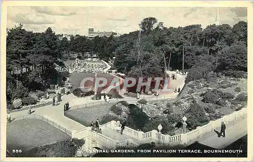 Moderne Karte Central gardens from Pavilion Terrace Bournemouth