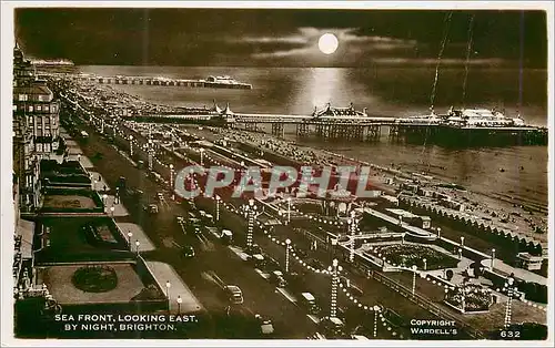 Cartes postales moderne Sea font looking East by night Brighton