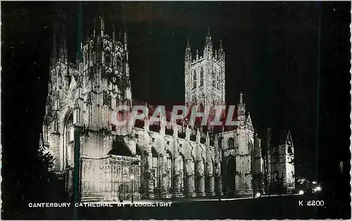 Moderne Karte Canterbury Cathedral by floodlight