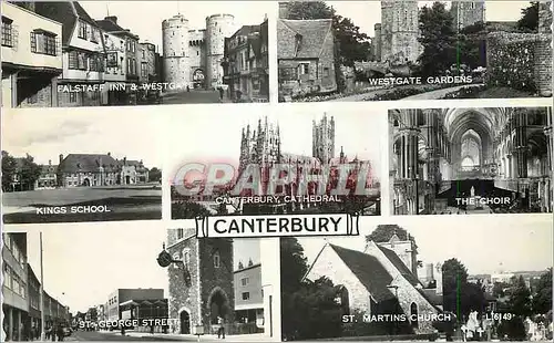 Moderne Karte Falstaff Inn Westgate Westgate gardens Kings School Canterbury Cathedral