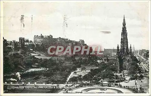 Cartes postales moderne Edinburgh Castle National Gallery Scott Monument