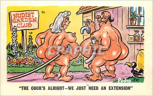 Moderne Karte The Cocks alright we just need an extension Nudist garden club