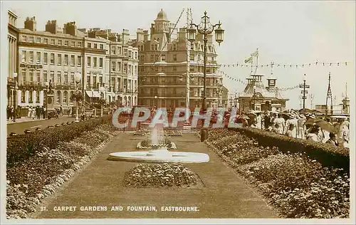 Moderne Karte Carpet Gardens and Fountain Eastbourne