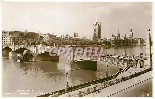 Cartes postales moderne Lambeth Bridge showing Houses of Parliament