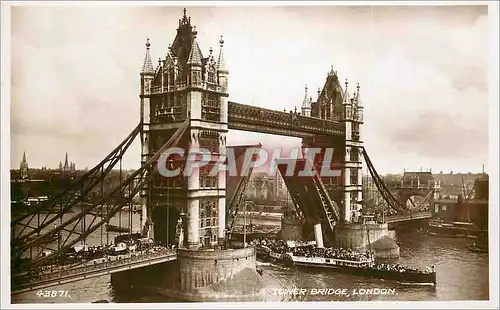 Moderne Karte Tower Bridge London Bateau