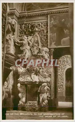 Cartes postales moderne One of the monuments to the grandmasters of the Order of St John