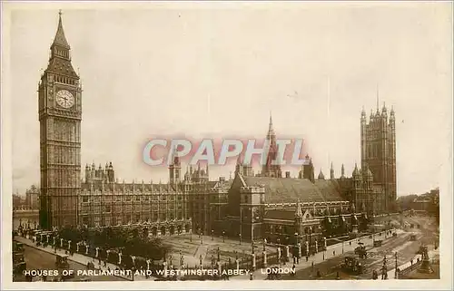 Moderne Karte Houses of Parliament and Westminster Abbey London