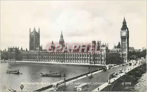 Moderne Karte Westminster Bridge and Houses of Parliament London