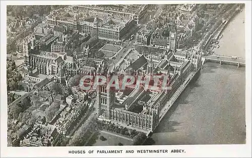 Moderne Karte Houses of Parliament and Westminster Abbey