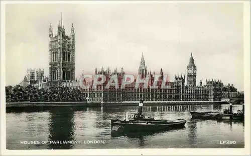 Cartes postales moderne Houses of Parliament London Bateaux