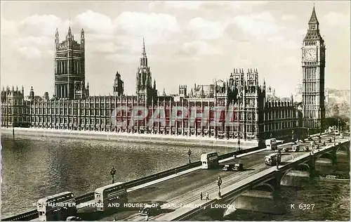 Moderne Karte Westminster Bridge and Houses of Parliament London