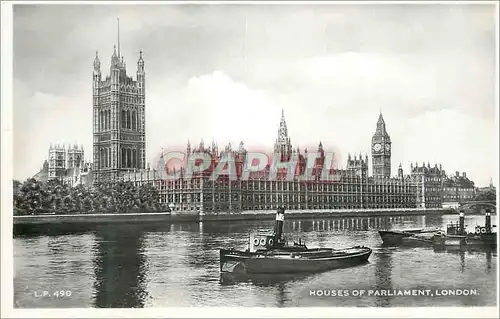 Cartes postales moderne Houses of Parliament London Bateaux