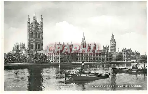 Moderne Karte Houses of Parliament London Bateaux