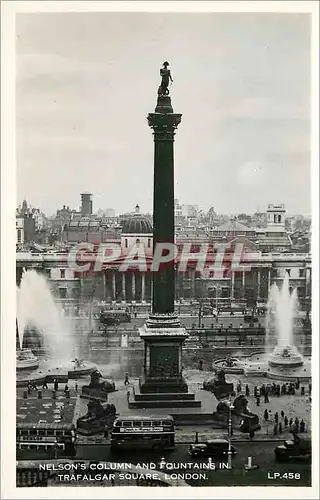 Cartes postales moderne Nelsons Column and Fountains in Trafalgar Square London