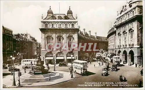 Moderne Karte Piccadilly Circus London showing Regent St and Piccadilly Autobus