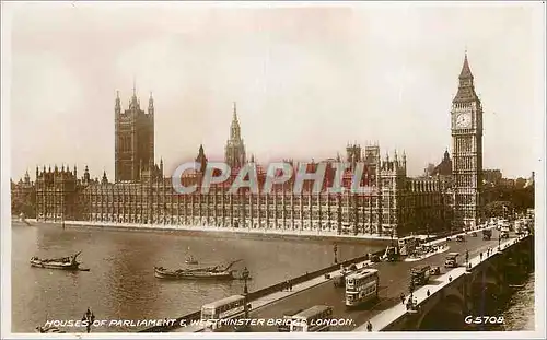 Moderne Karte Houses of Parliament Westminster Bridge London