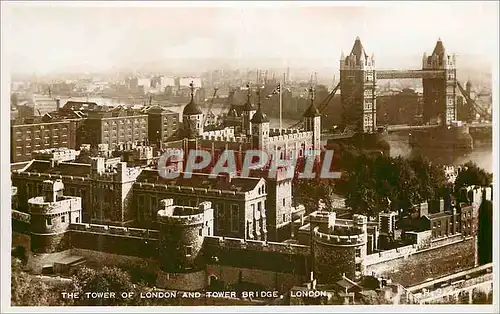 Cartes postales moderne The tower of London and Tower Bridge London