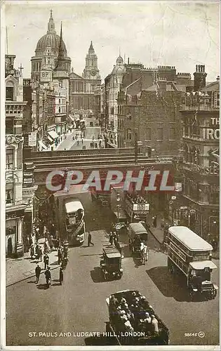 Cartes postales moderne St Pauls and Ludgate Hill London Autobus