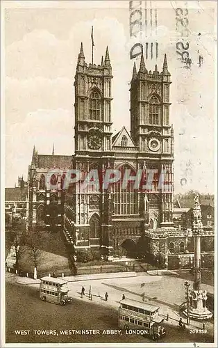 Moderne Karte West Towers Westminster Abbey London