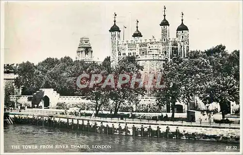 Moderne Karte The Tower from River Thames London