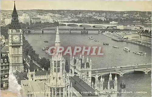 Moderne Karte River Thames from Victoria Tower Houses of Parliament London