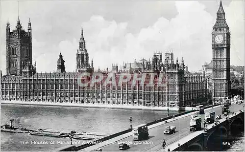 Moderne Karte The Houses of Parliament Westminster Birdge London