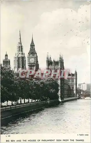 Moderne Karte Big Ben and the Houses of Parliament seen from the Thames